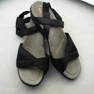 Ariat Black Leather Comfort Sandals‎ Size 8B
